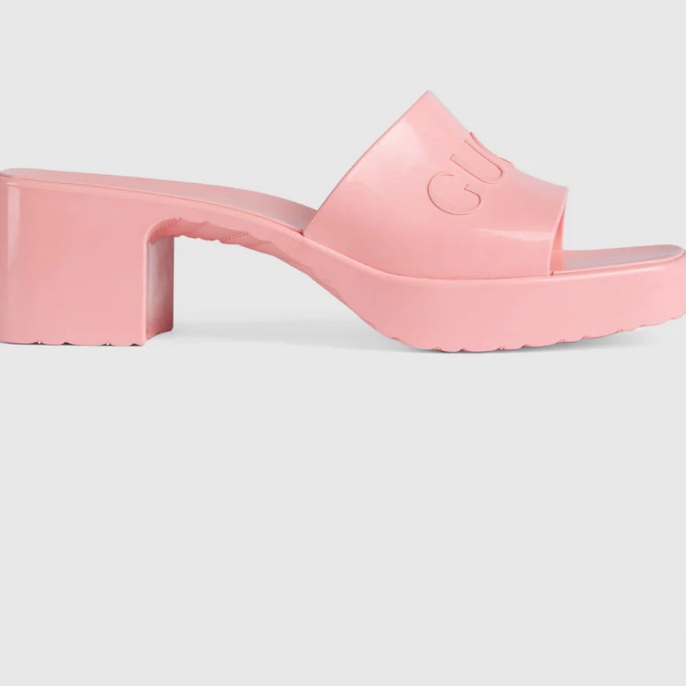 Gucci rubber slide sandals